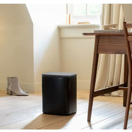 Bo waste bin matt black compact modern bin for bathroom kitchen and office use