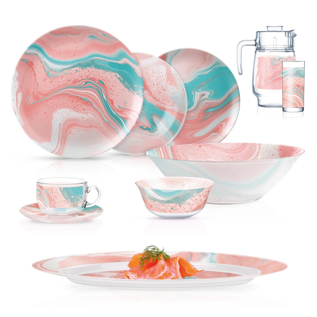 Luminarc Simply Justie Glass Dinner Set, 46pc- V8588