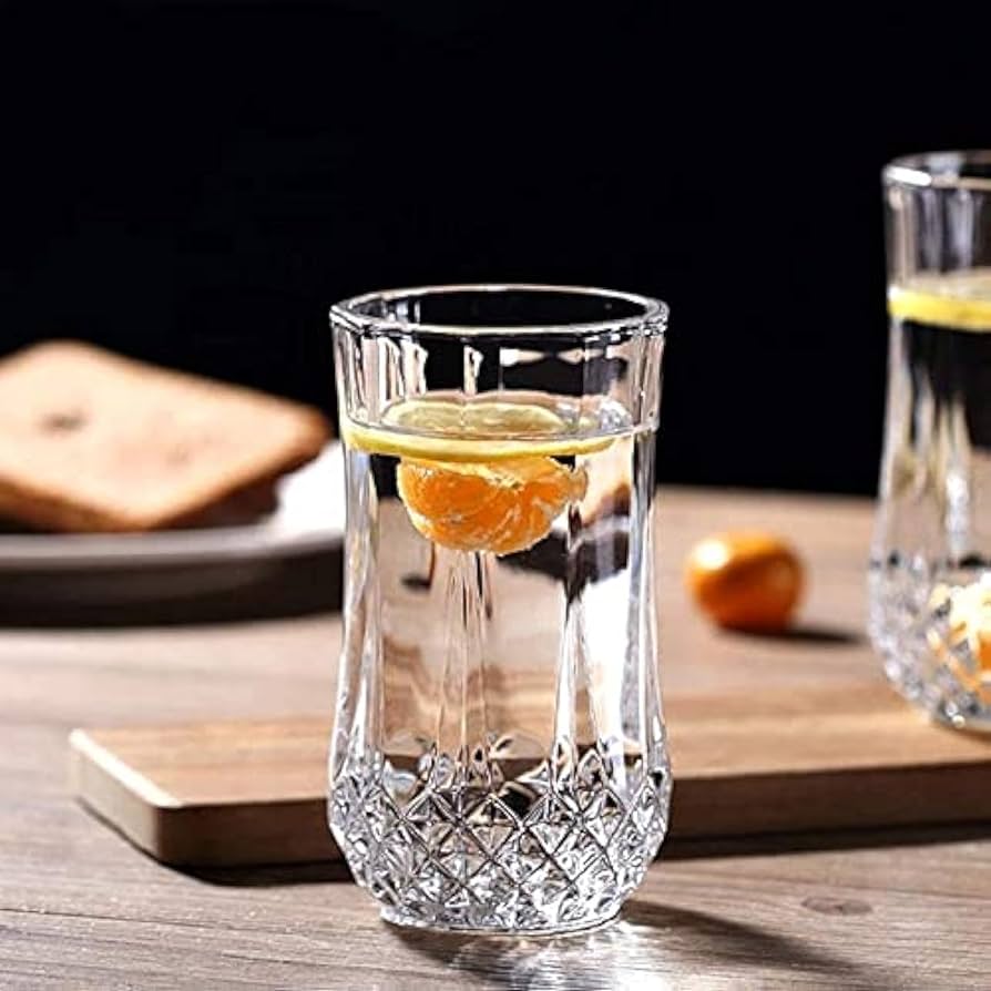 6pcs Long Diamond Highball Glasses Set