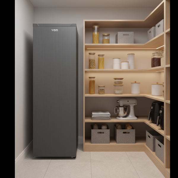 204L No Frost Upright Freezer Night Grey VUF-204NRAG