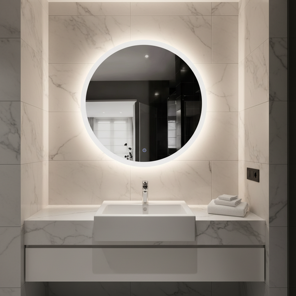 Round mirror light with touch sensor, daylight, 60 cm, model ML LS12