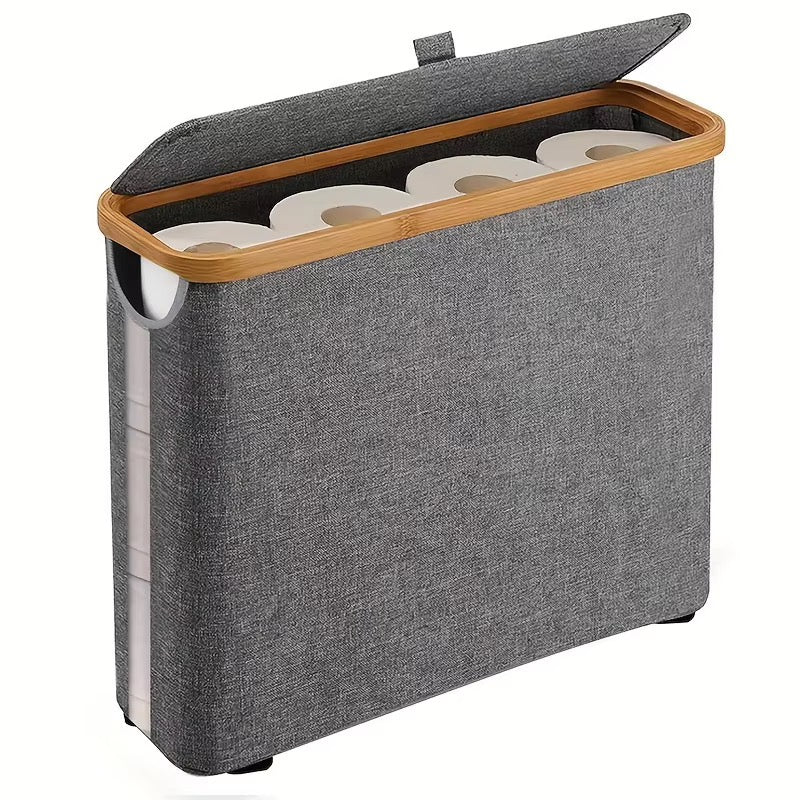 Toilet Paper Organizer Basket 35 × 45 cm – Collapsible Bathroom Storage
