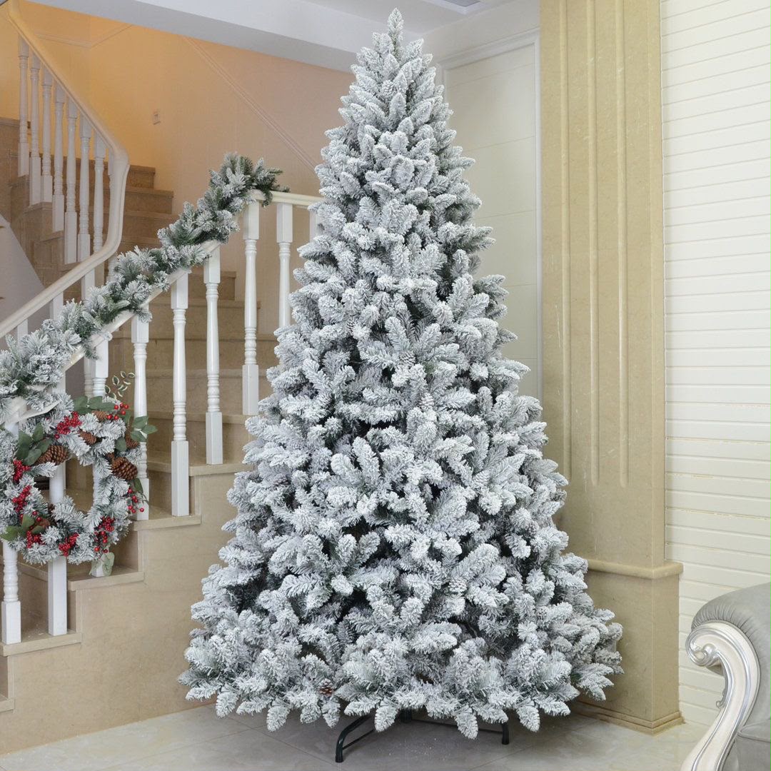 8ft and 7ft snow-flocked artificial Christmas tree with 3,000 leaves, available in Nairobi, Kenya