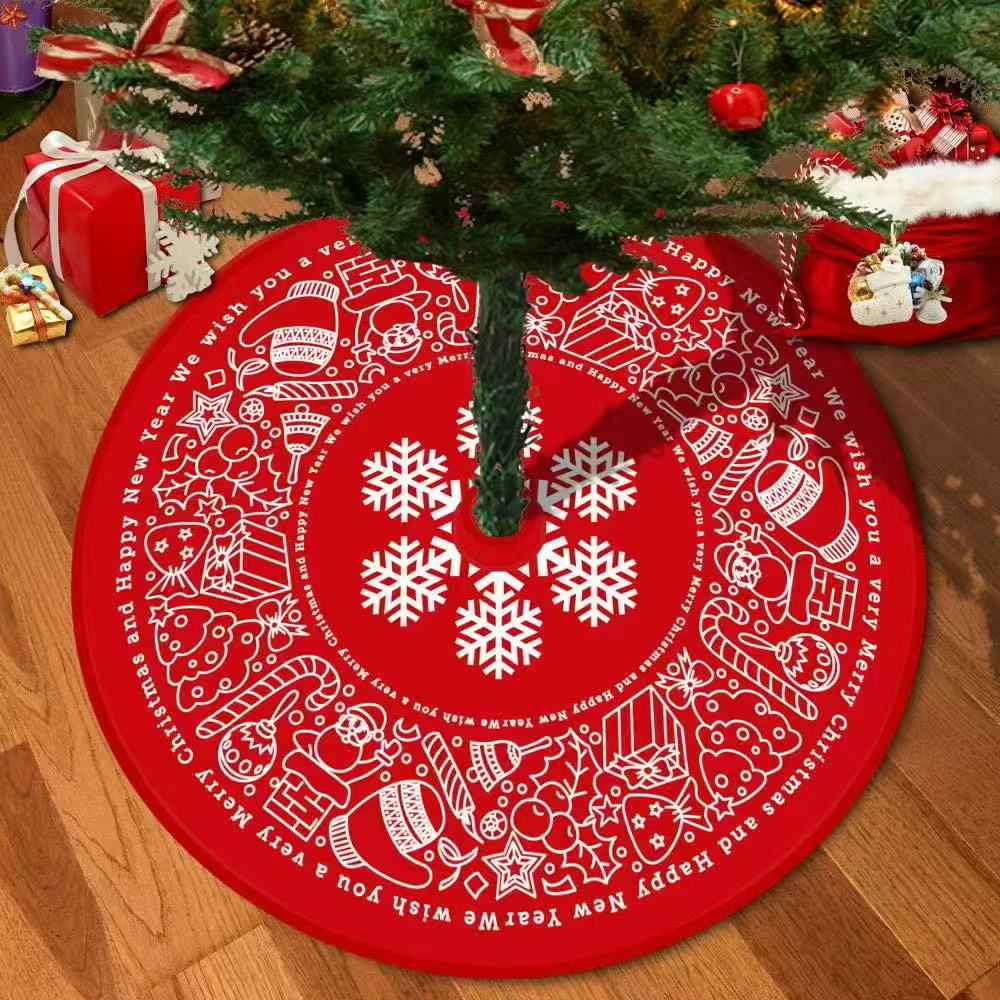 90cm: 90cm red Christmas tree skirt with Santa Claus and snowflake design available in Nairobi, Kenya