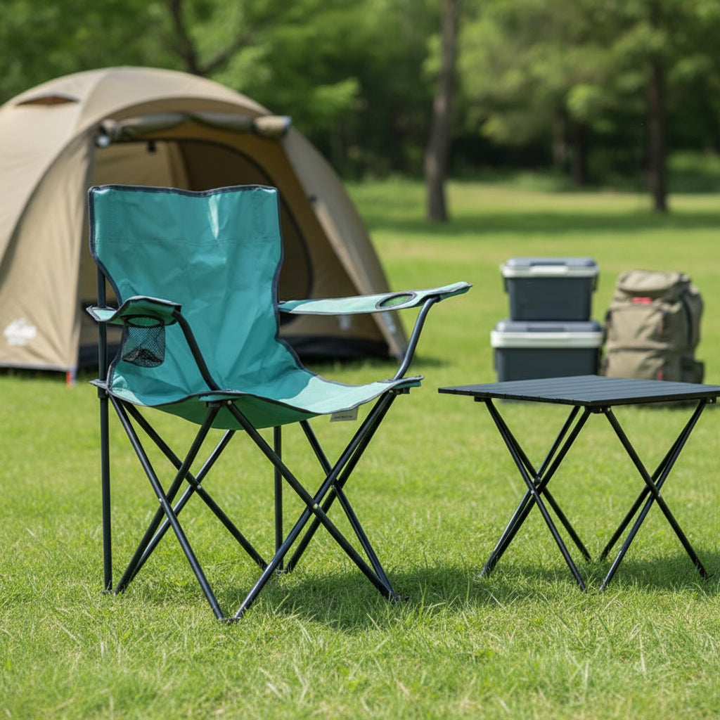 Khaki Folding Camping Chair 50 × 50 × 80 cm #CMP03