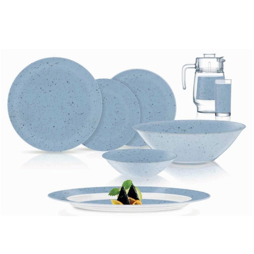 Luminarc Ingmar Blue Dinnerware Set, 46 pcs -V6605
