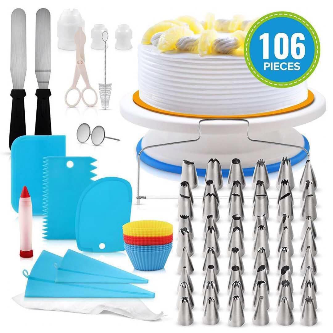 106-piece cake decorating set with turntable, piping tips and baking tools in Nairobi Kenya