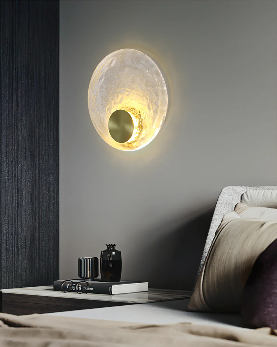 Decorative Wall Light with Gold and Textured Finish 3000K Warm White WH 2024-05-19-TC
