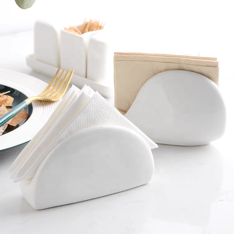 White rectangular ceramic serviette holder, 11 × 7\.5cm, available in Nairobi, Kenya\.