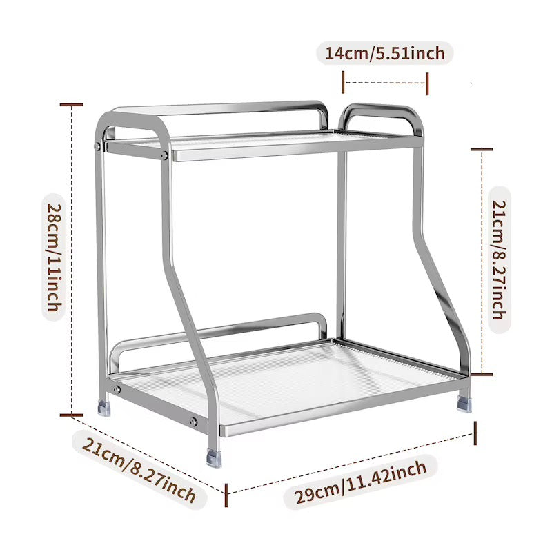 Makeup & Perfume Organizer Display Rack – Silver Cosmetic Storage Rack