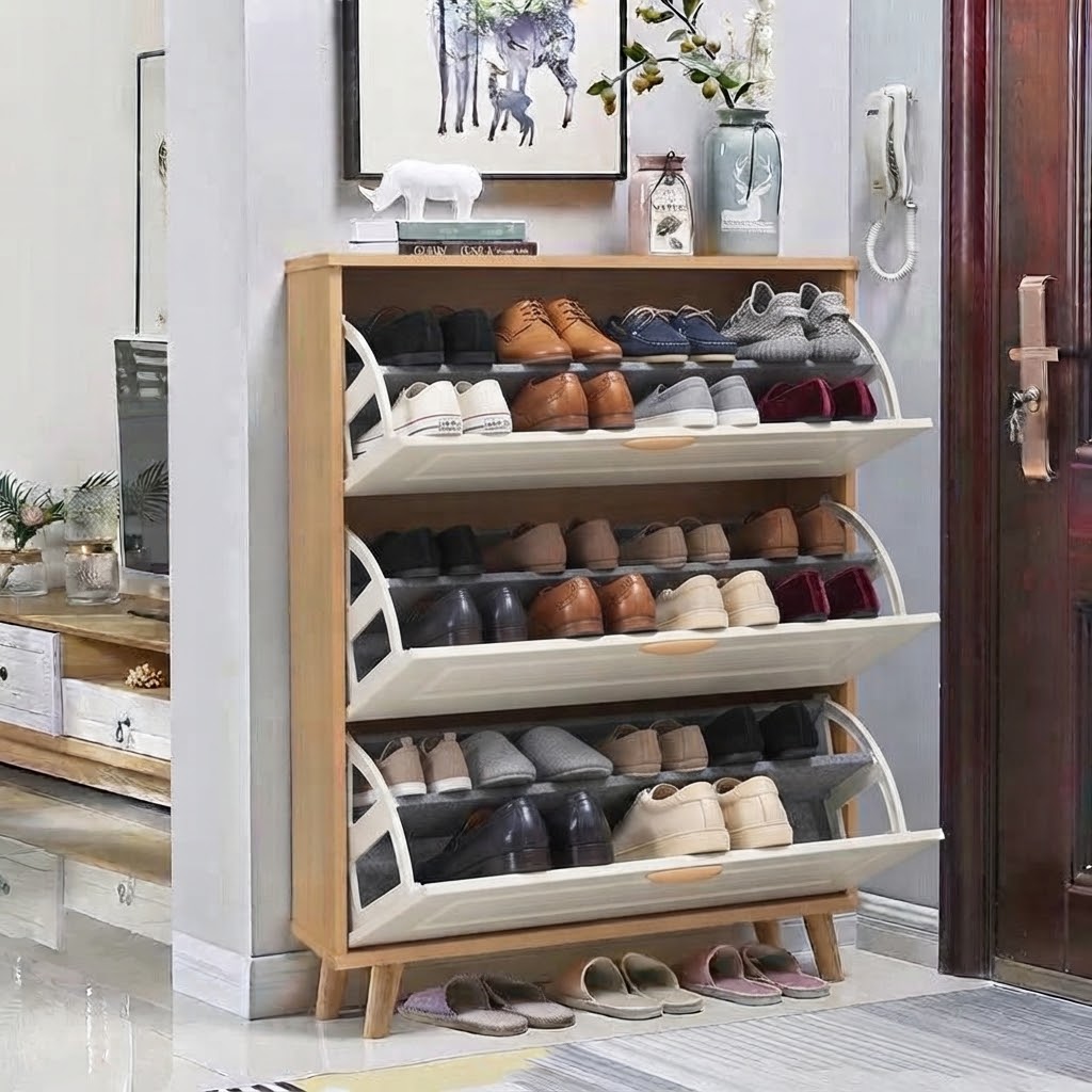 Bucket Flip Shoe Rack Cabinet 3-Layer – SC-918