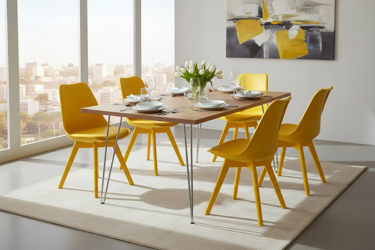 Nordic Dining and Study Chair with PU Cushion