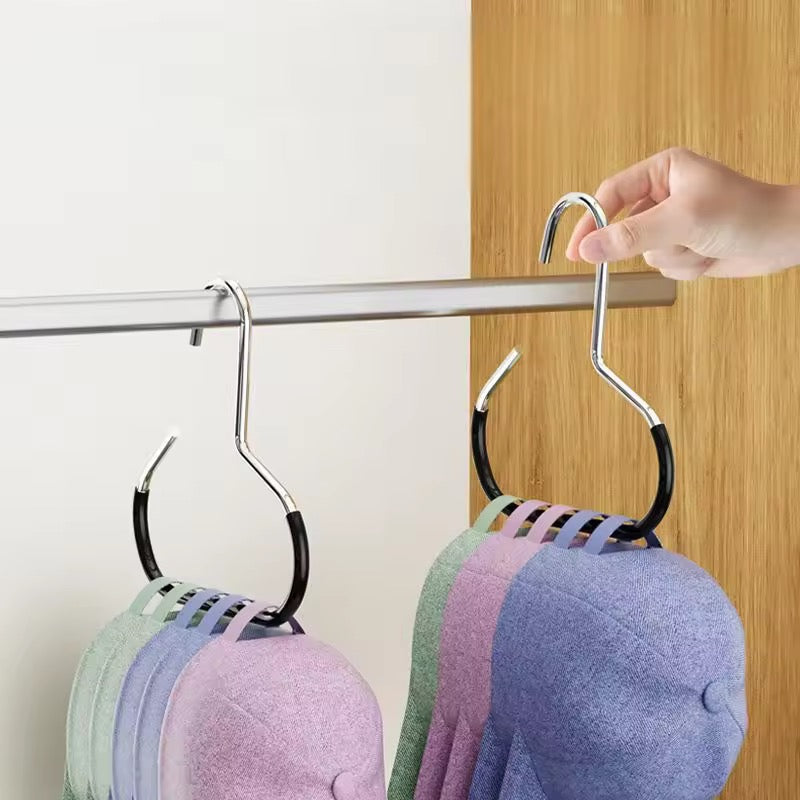 Multifunctional Hat, Scarf & Belt Hanger – 10pcs Wardrobe Organizer