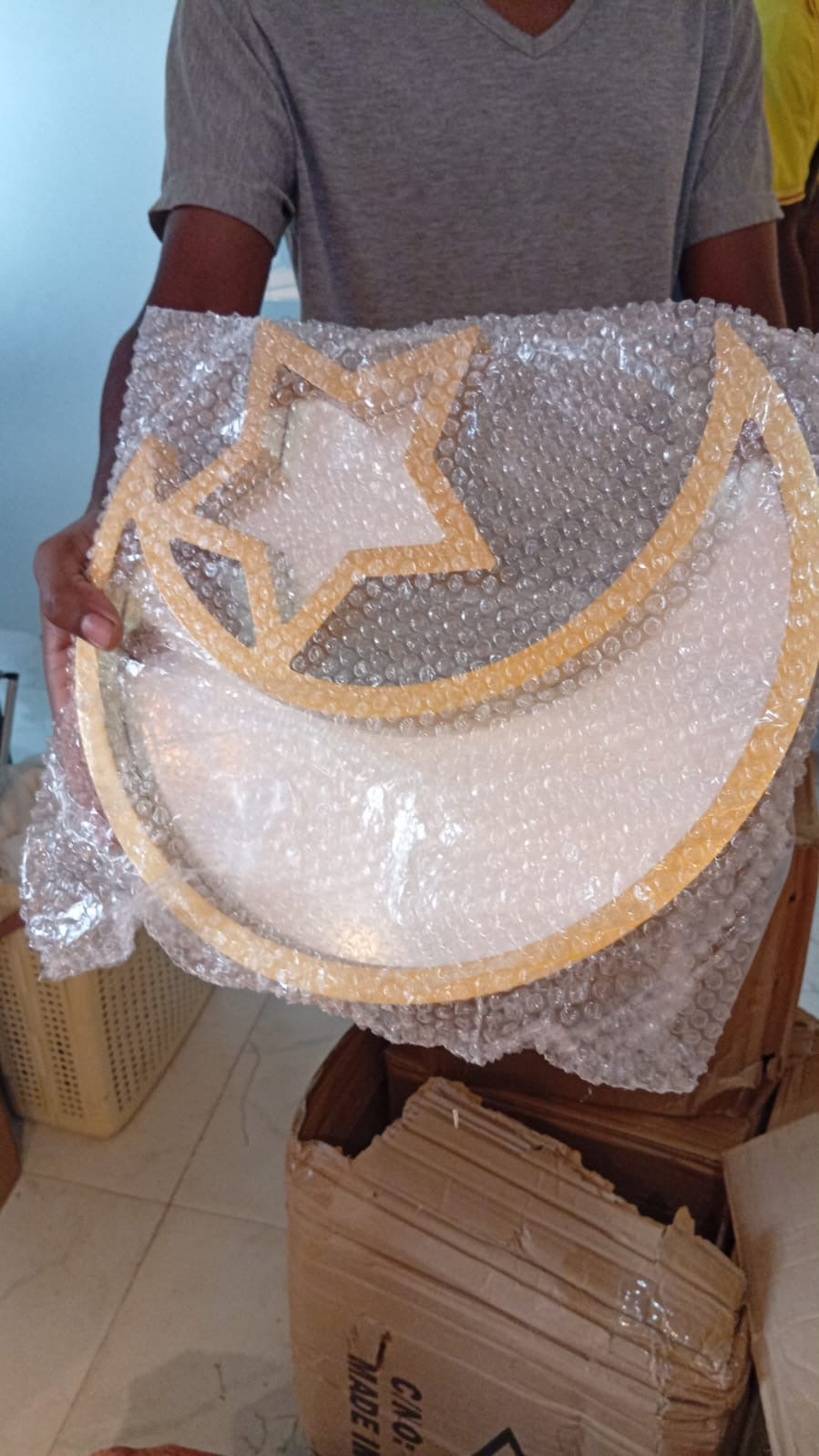 Ramadan Moon & Star Decorative Tray 3pcs– 30cm