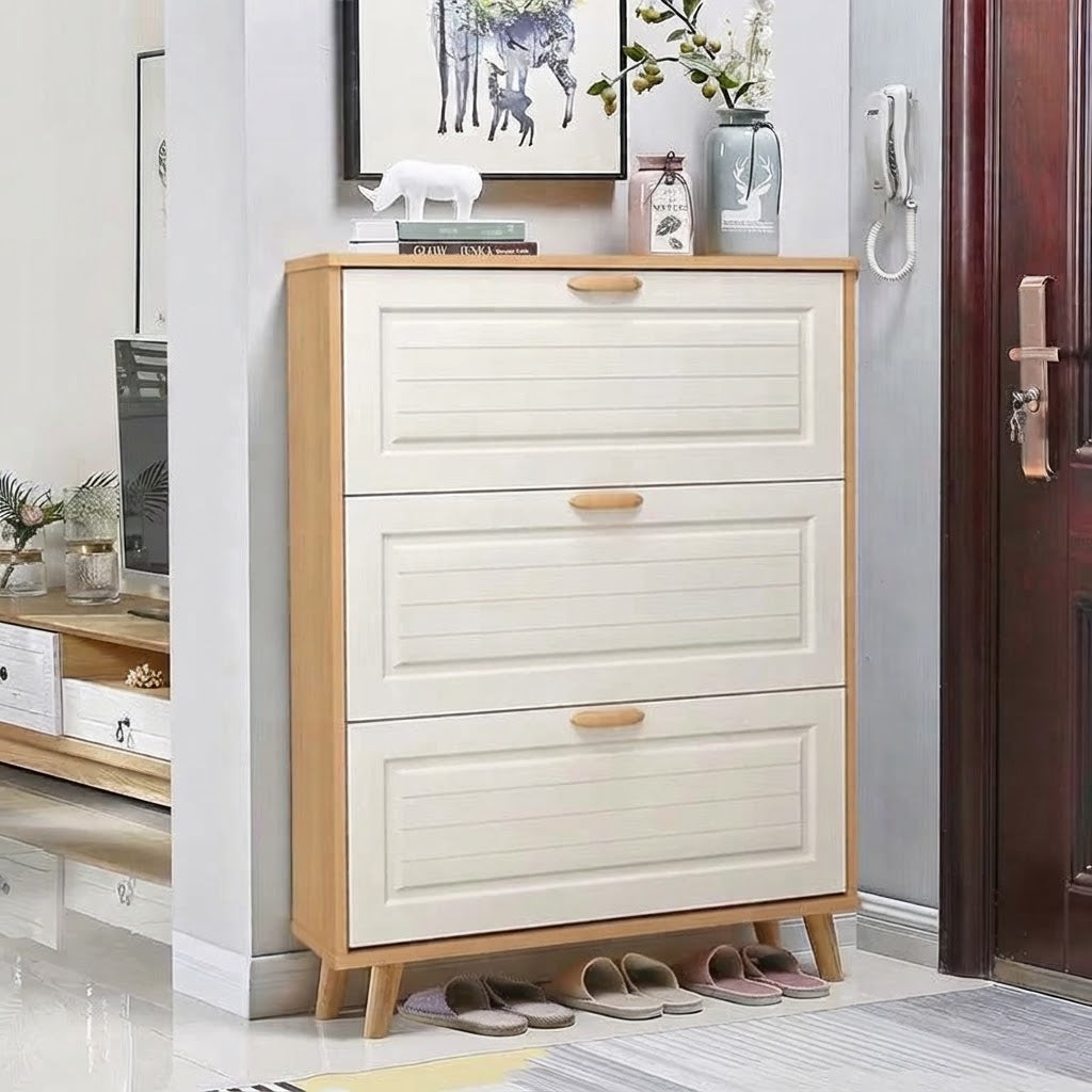 Bucket Flip Shoe Rack Cabinet SC-918 3-layer double rack shoe storage cabinet in Nairobi Kenya