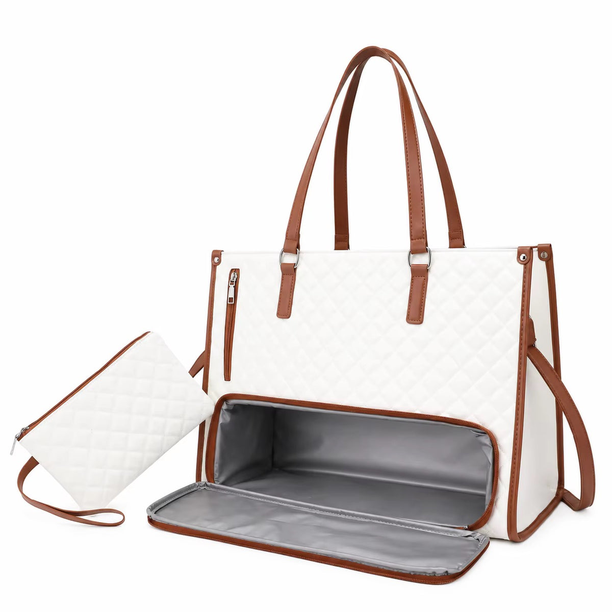 Tote Bag with Insulated Lunch Compartment