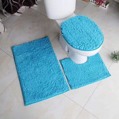 3pcs  chenille bathroom mats