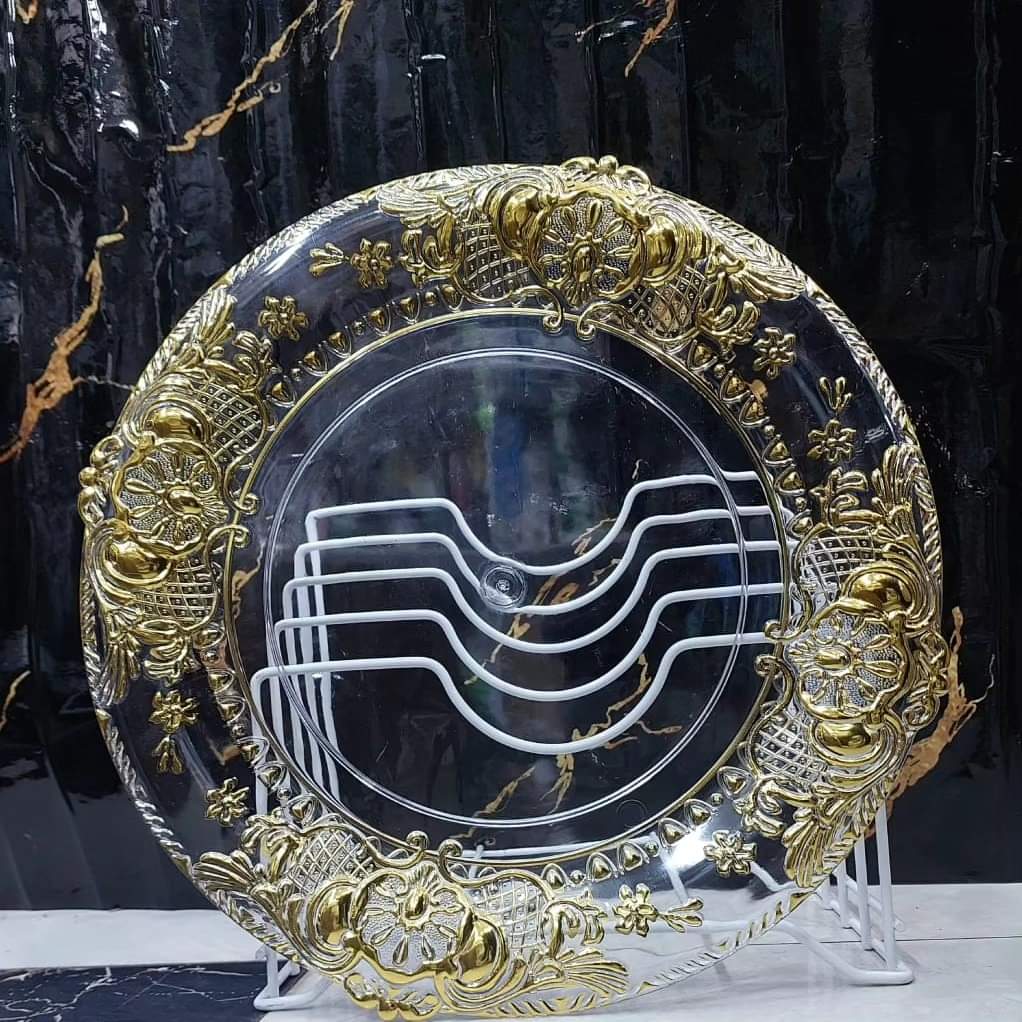 Assorted Golden Charger Plates