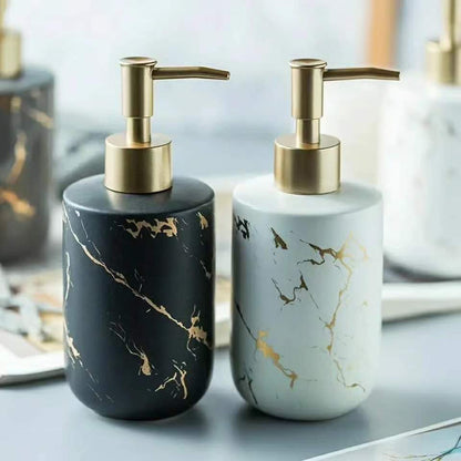 Ceramic Marble Shampoo Dispenser