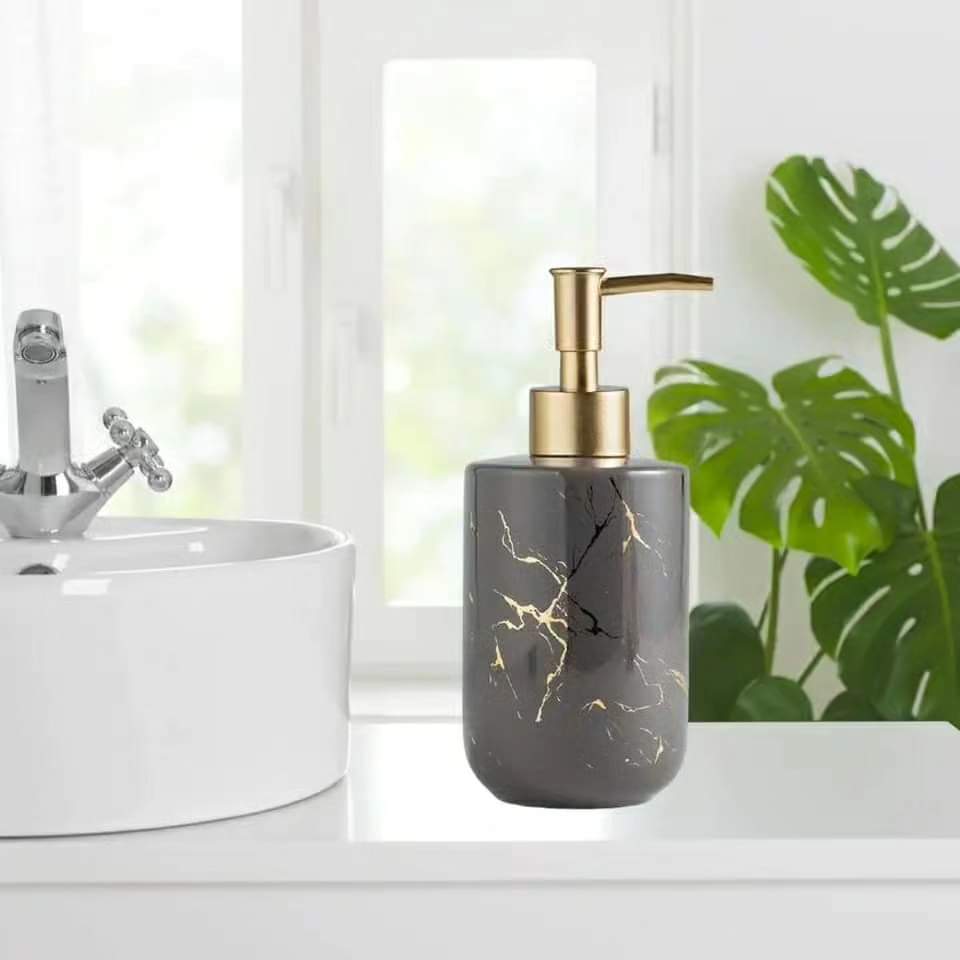 Ceramic Marble Shampoo Dispenser
