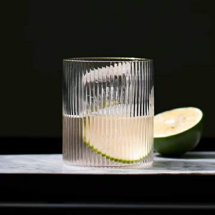 Transparent Glass With Gold Rim