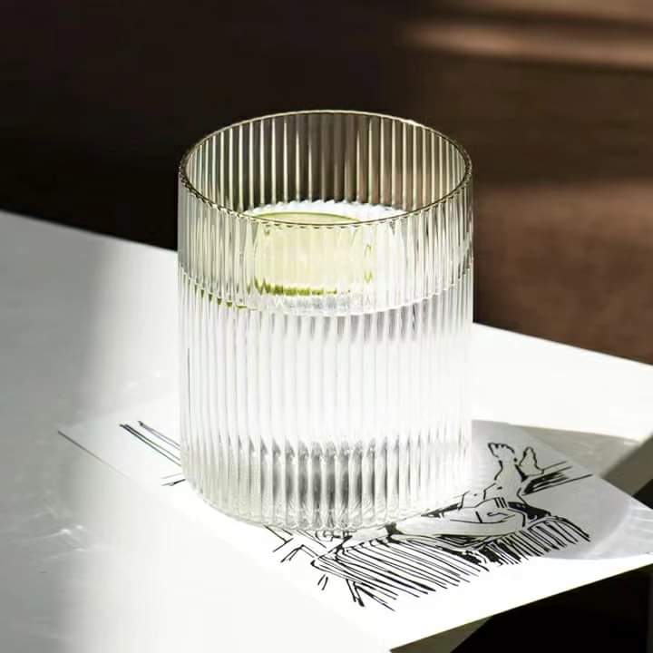 Transparent Glass With Gold Rim