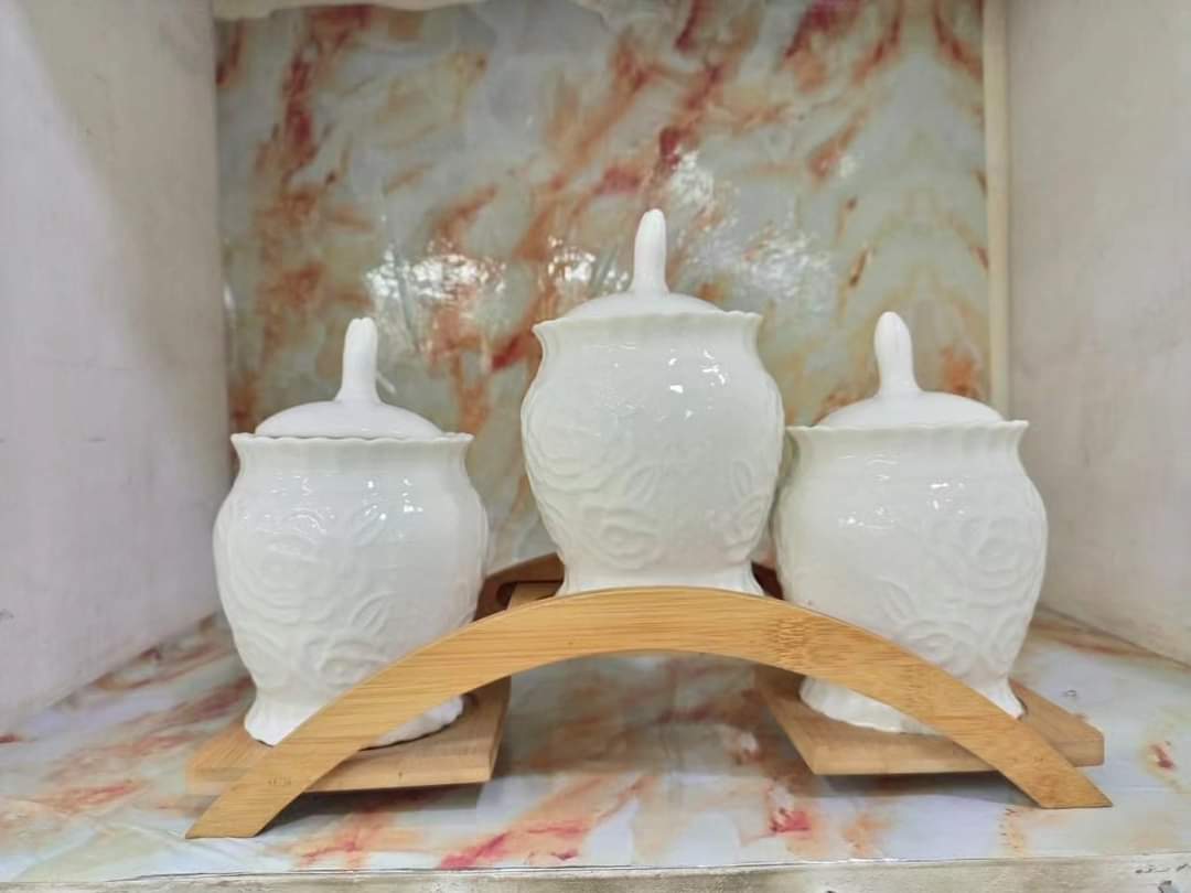 3pcs Ceramic Sugar Dish