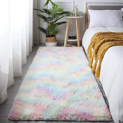 Fluffy bedside carpets