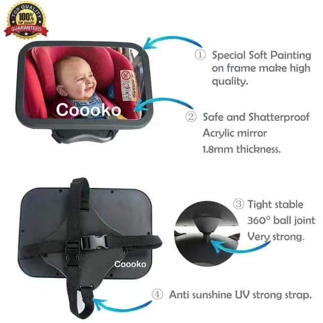 Adjustable baby car mirror
