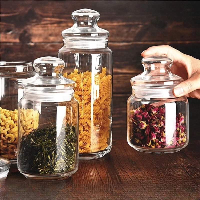 3pcs Glass Pop Jars
