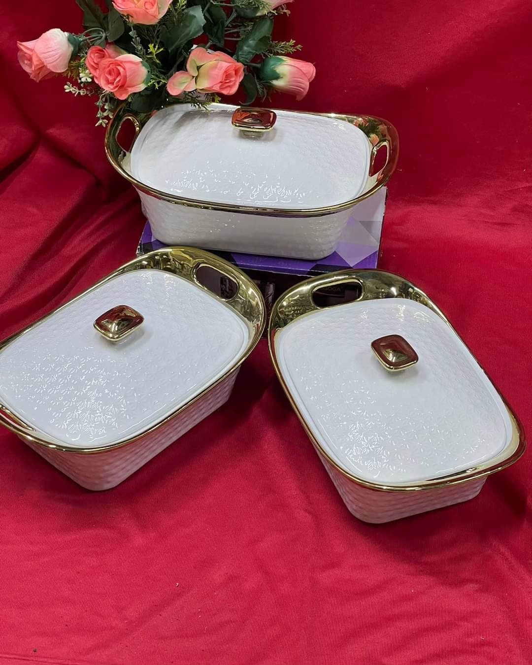 3Pc serving dishes