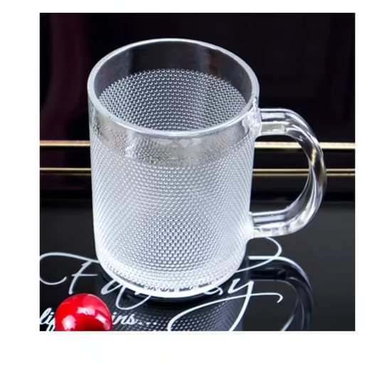 6pc clear glass cups