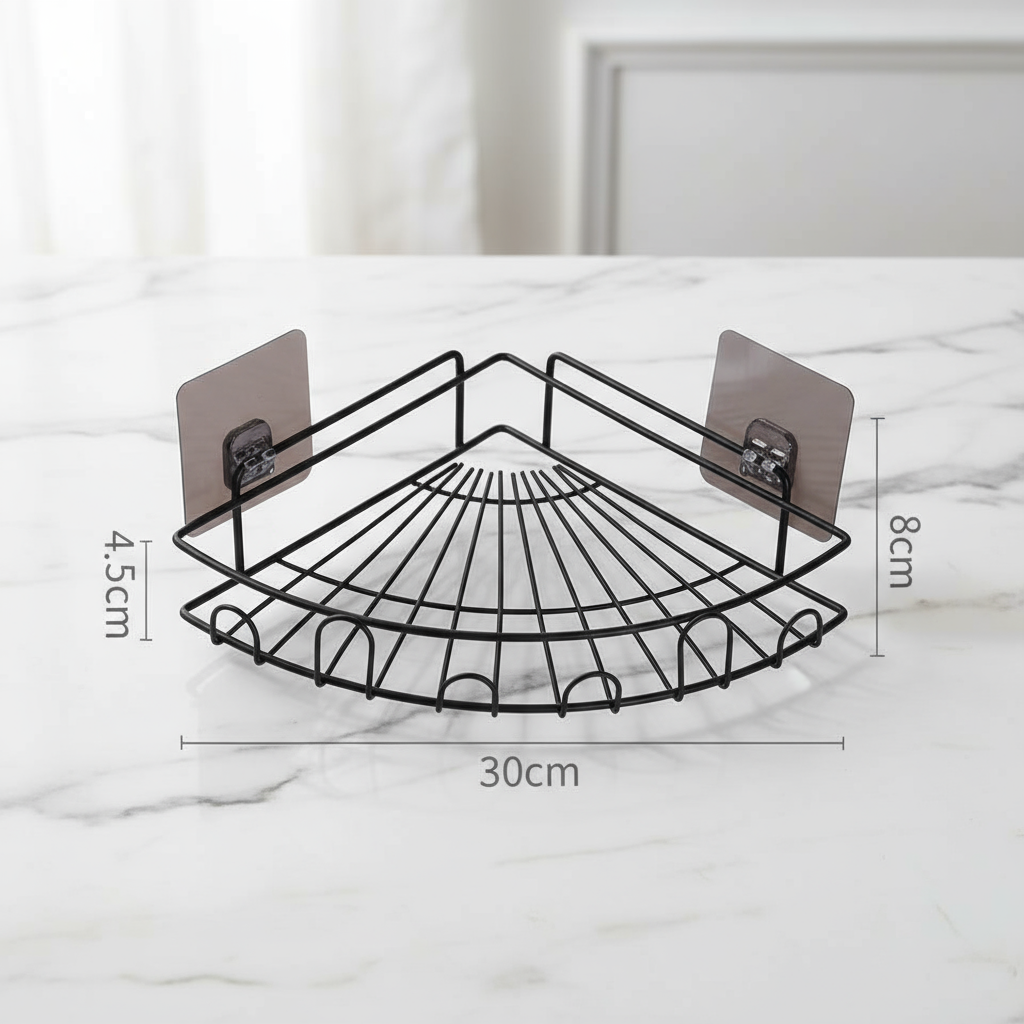 Triangle bathroom organizer