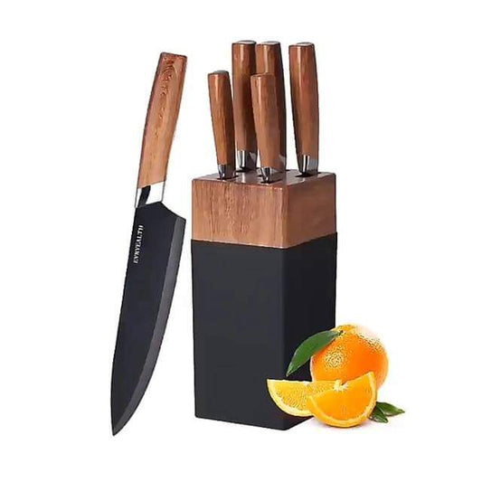 7pc Wooden Knife Set
