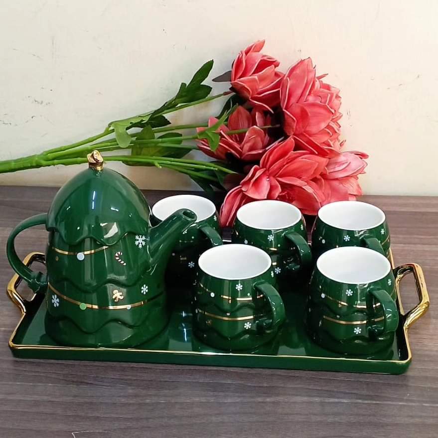 Tea Set with Ceramic Tray
