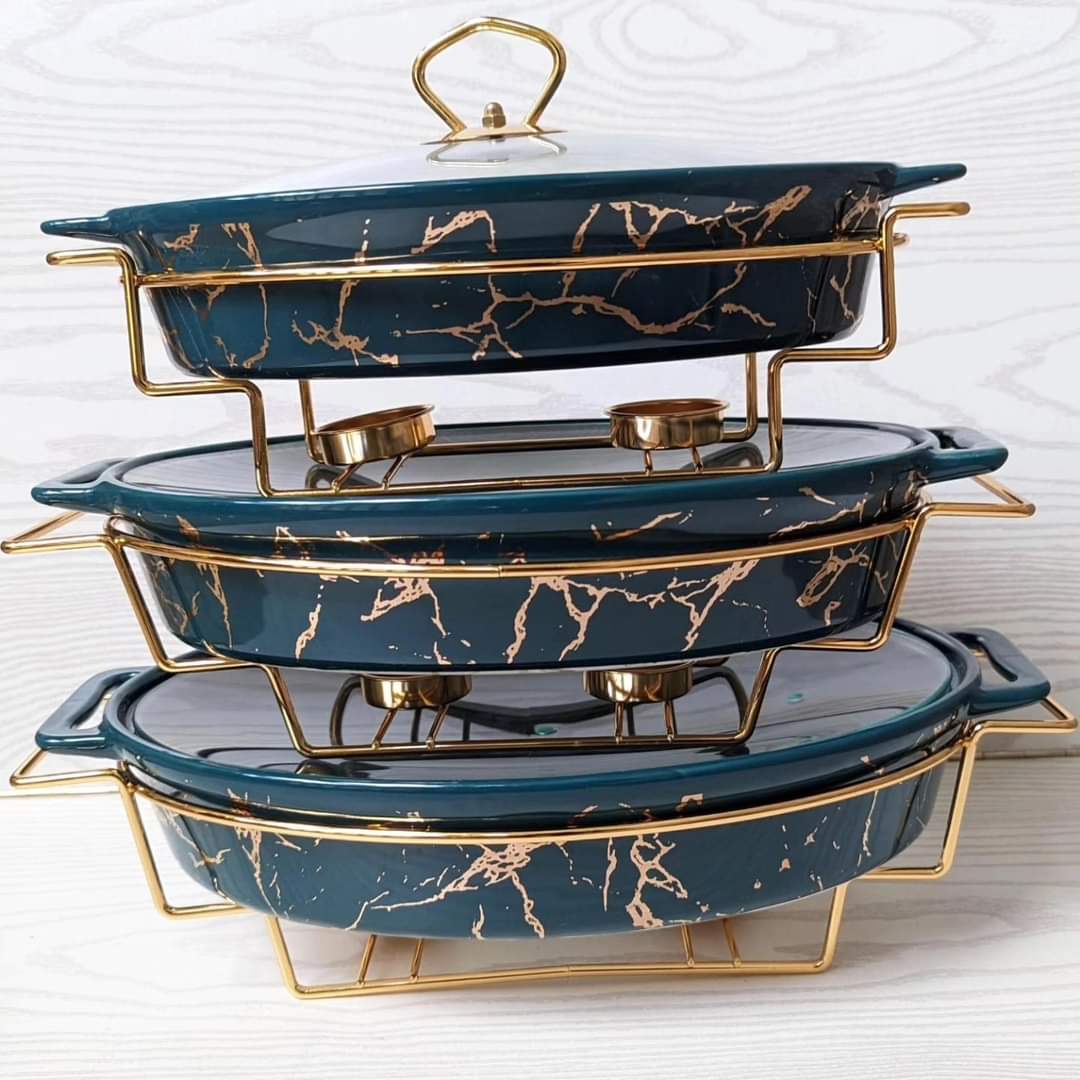 3Pcs ceramic food warmers