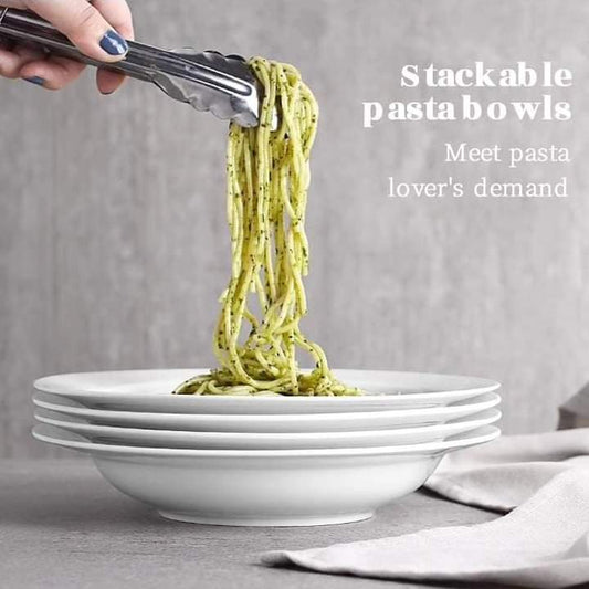 Ceramic pasta plates