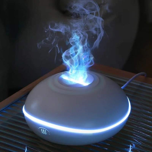 Ultrasonic flame humidifier