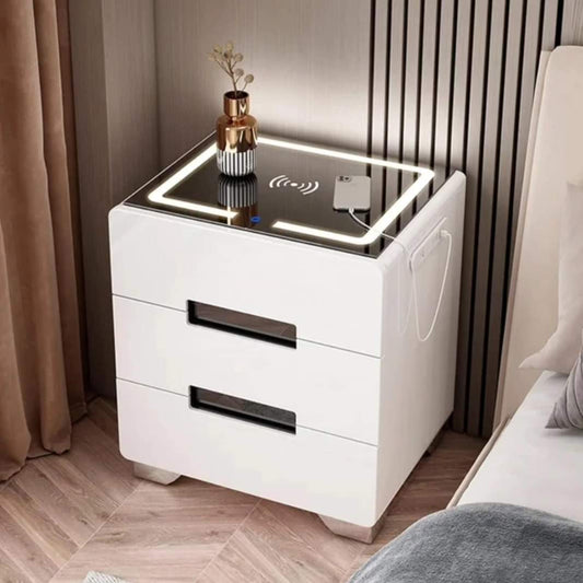 Wooden bedside drawer