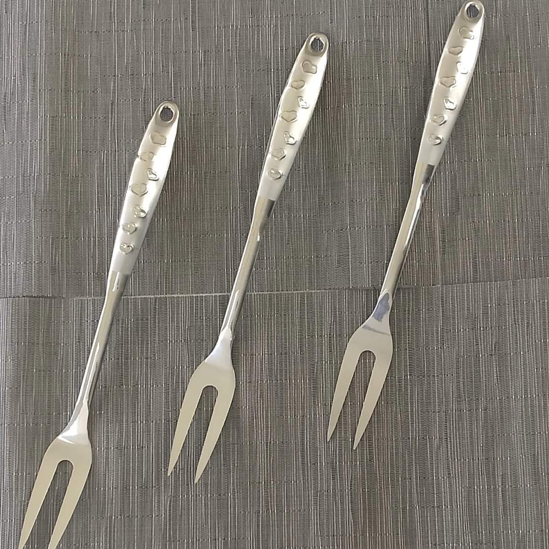 silver serving spoon