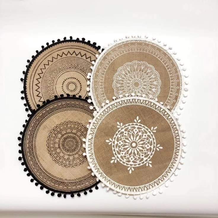 Cotton fabric table mats