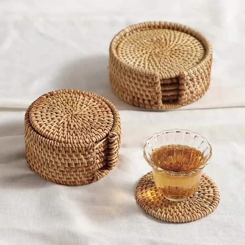 8cm Rattan Coasters