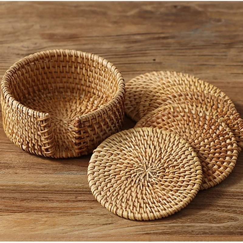 8cm Rattan Coasters