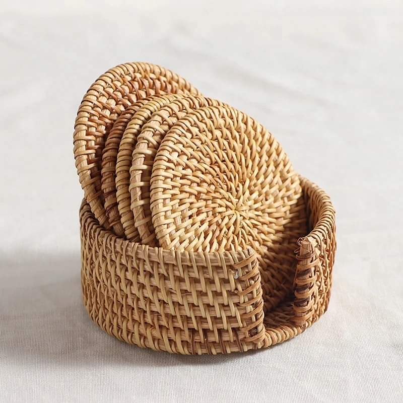 8cm Rattan Coasters