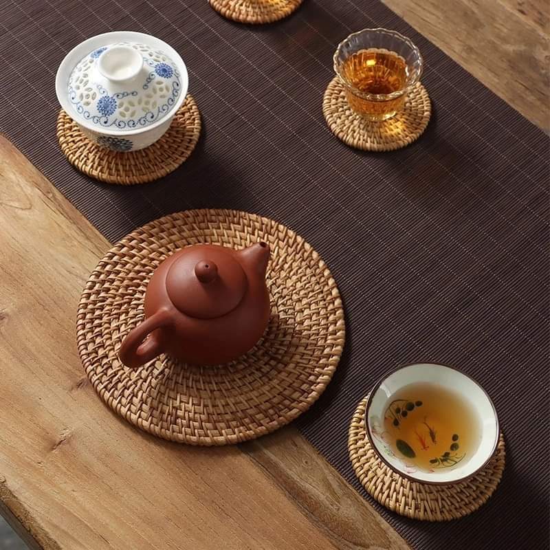 8cm Rattan Coasters