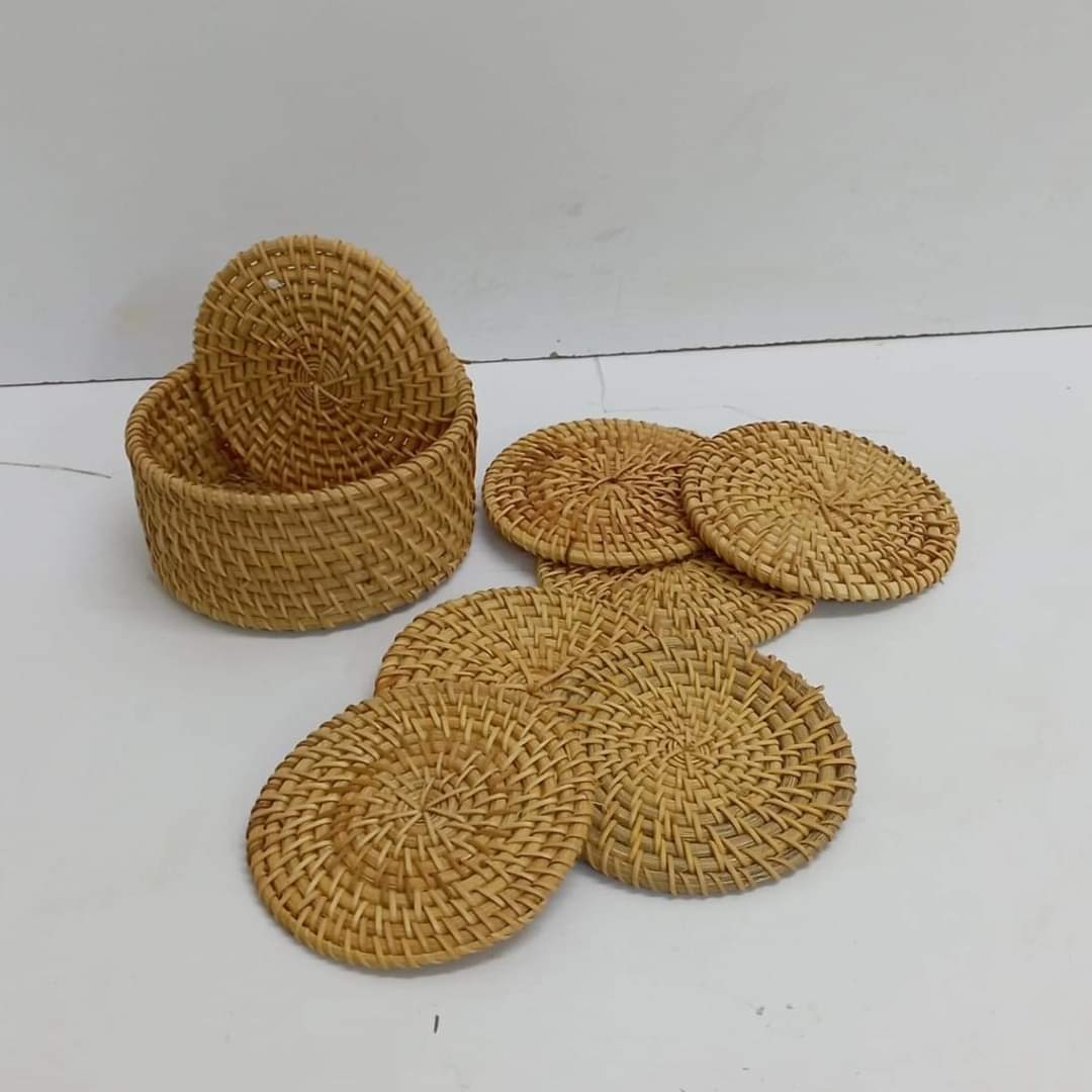 8cm Rattan Coasters
