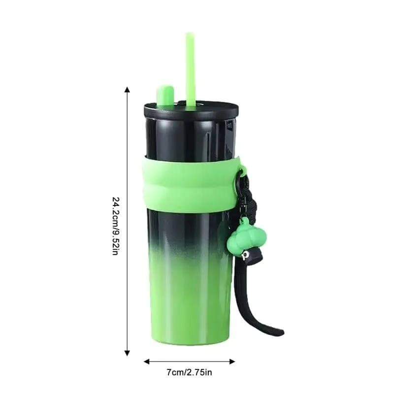 Steel Coffee Mug with straw