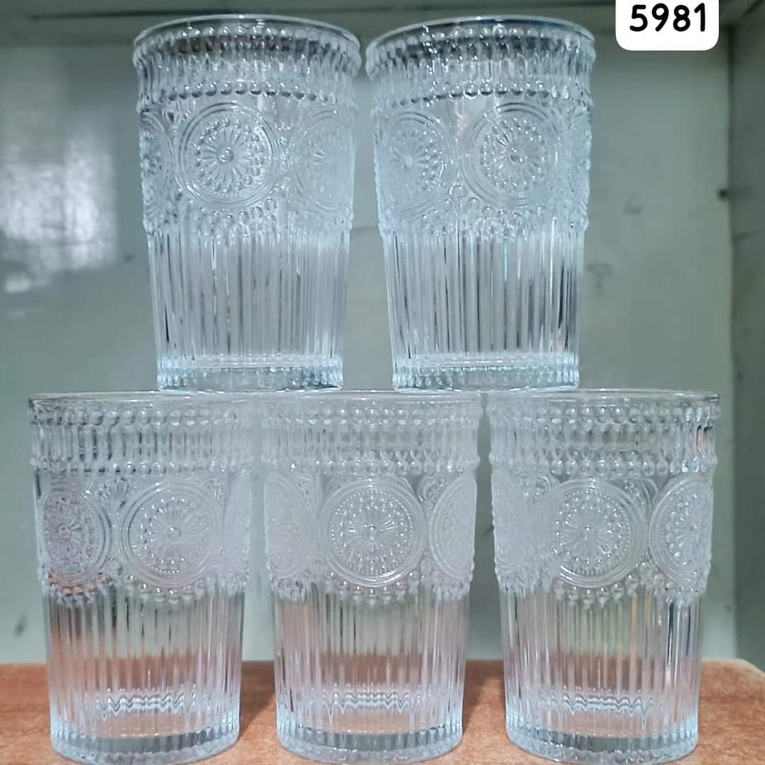 6 pieces 384ml Glass