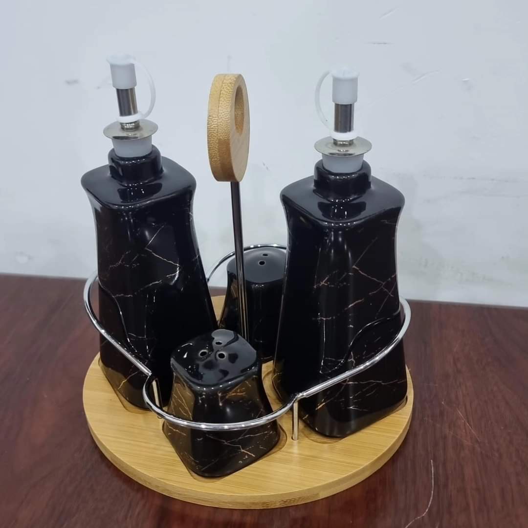 oil dispenser and shakers