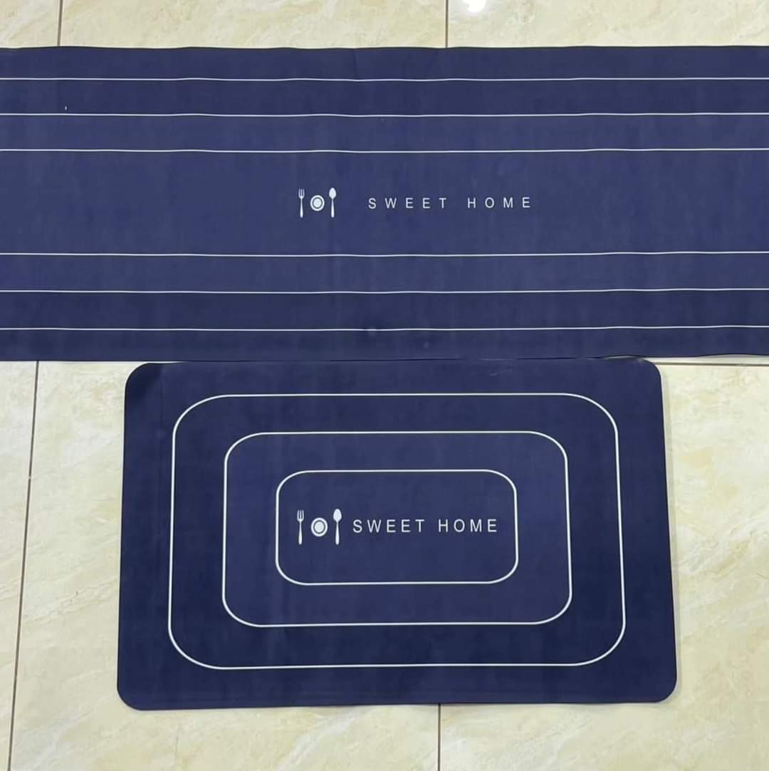 Rubber bottom kitchen mats